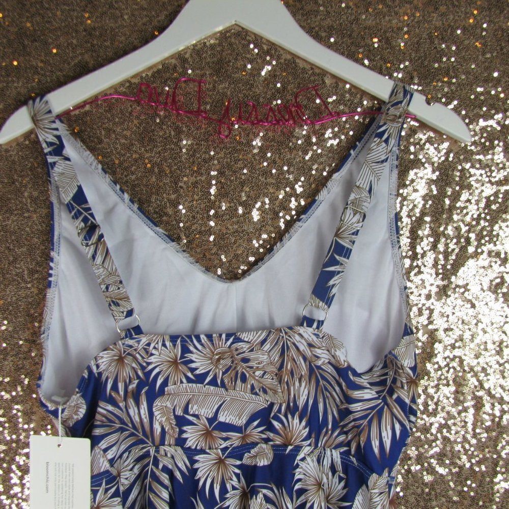 NWT BloomChic tropical blue swim top 12/L - Picture 9 of 13